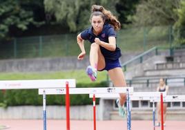Claudia Villalante, en un entrenamiento en Basauri.