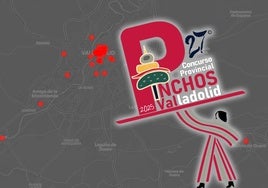 Foto de familia tras la presentación del Concurso Provincial de Pinchos de Valladolid, este jueves.