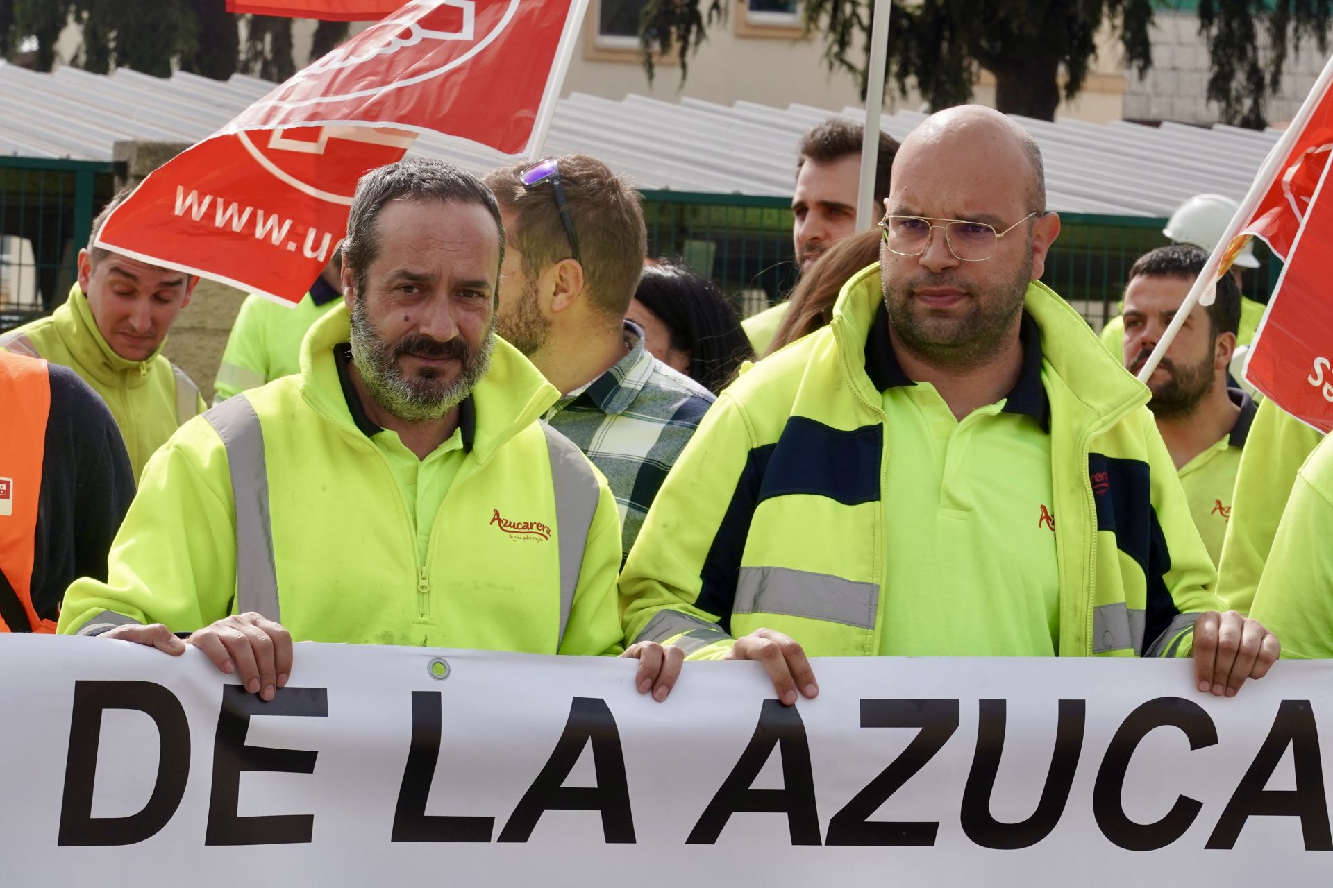Concentración de trabajadores de Azucarera de La Bañeza