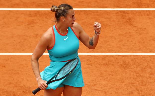 Sabalenka, en la final de Roland Garros.